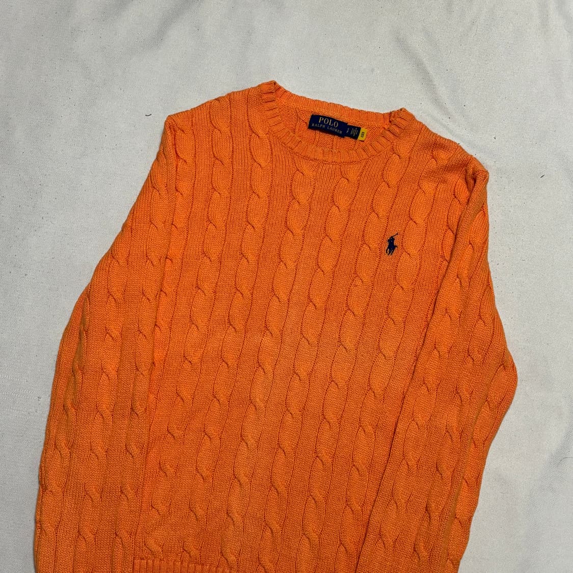 S 폴로랄프로렌 네이비 포니 오렌지 케이블 니트  상품이미지1