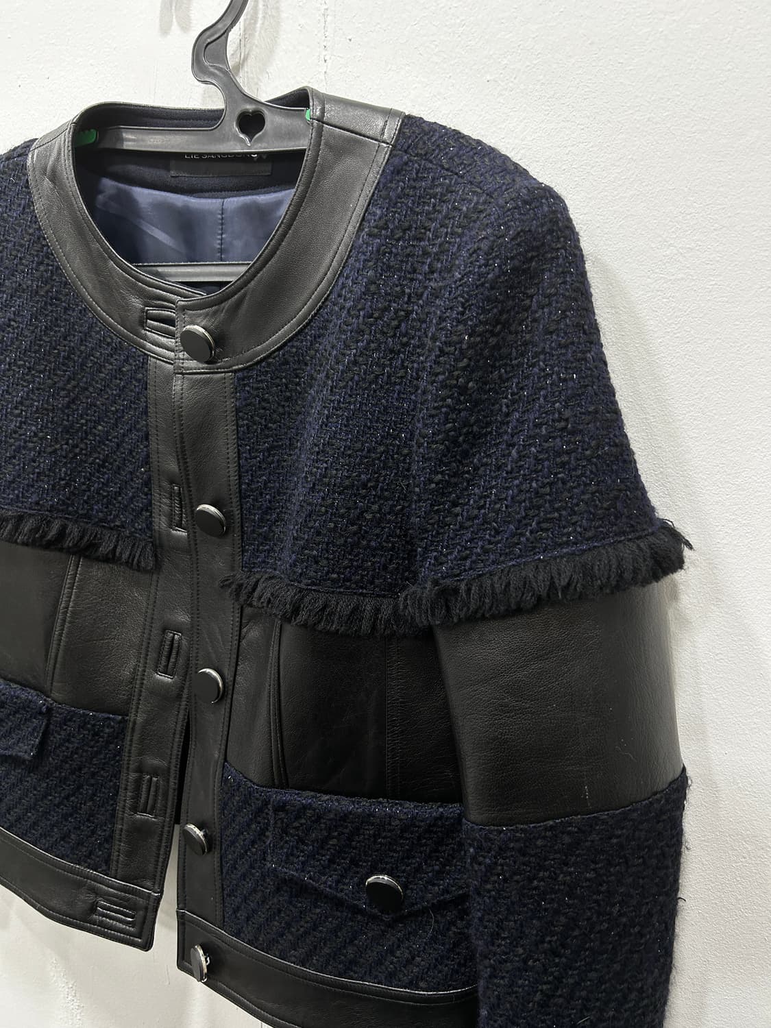 이상봉 디자이너 양가죽 울 트위드자켓 82사이즈 상품이미지5