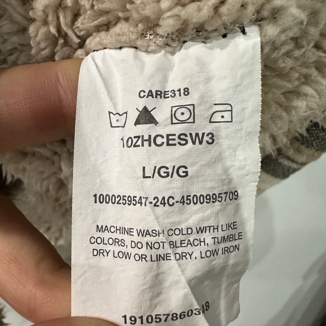 랭글러 양털 체크남방 L 상품이미지4