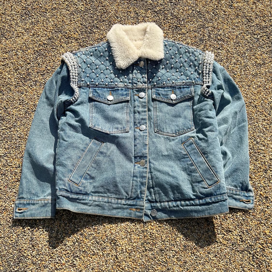 Sandro 데님 시어링 자켓 상품이미지1