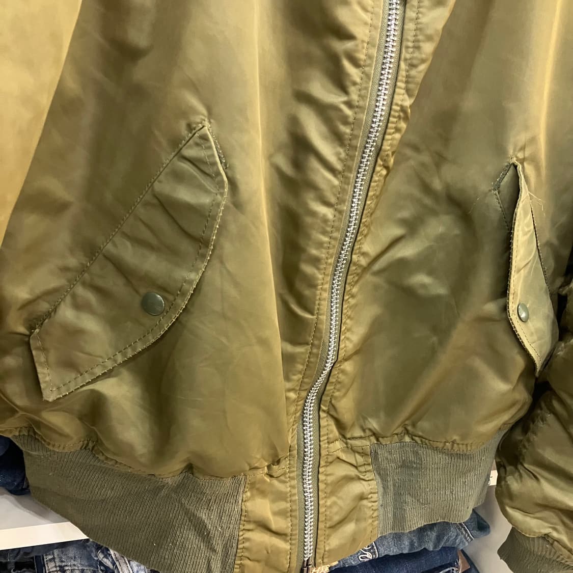 알파인더스트리 카키 ma-1 항공점퍼 M 상품이미지4