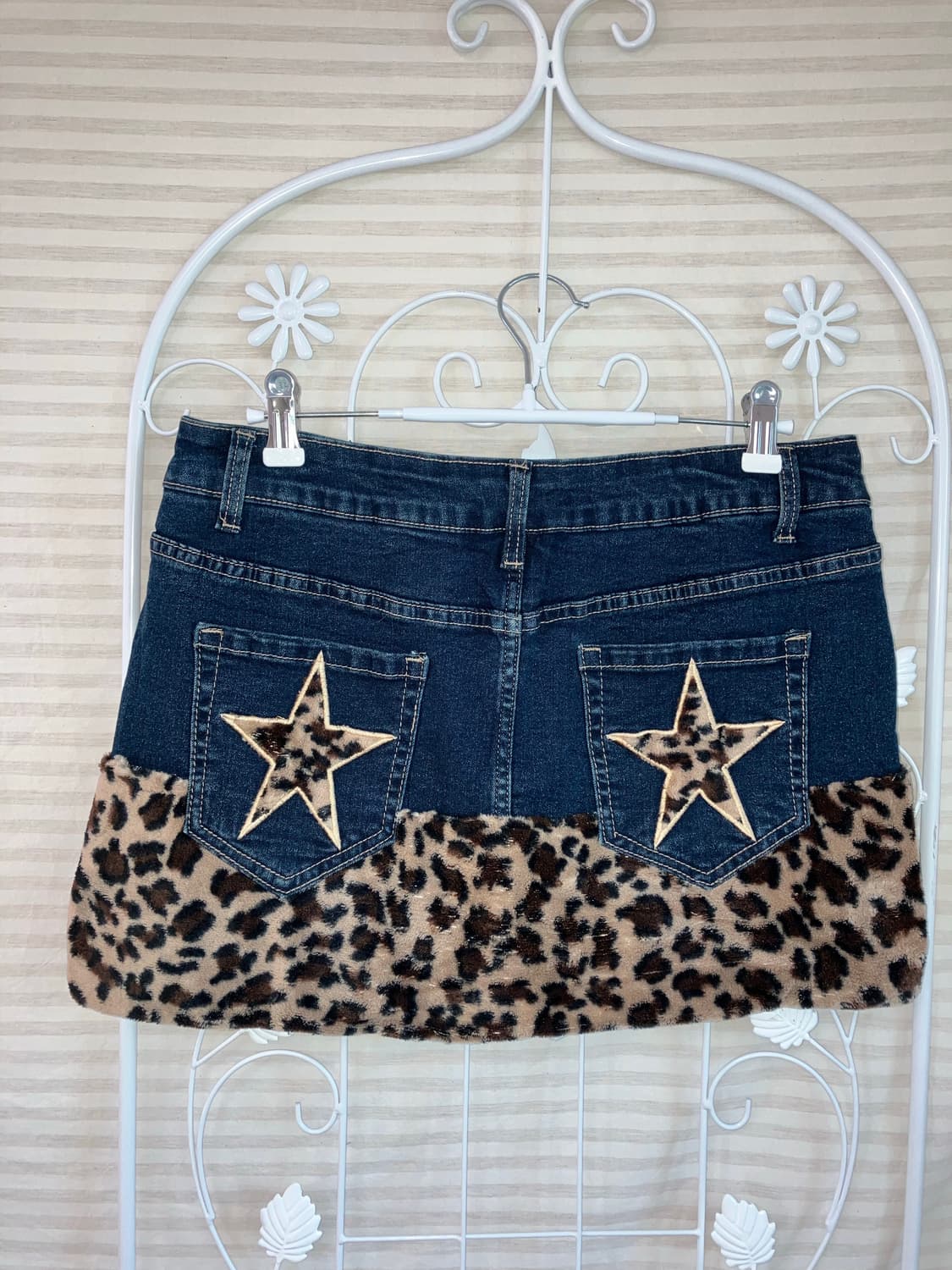 jpn vintage 데님 호피 미니스커트 y2k 스트릿 갸루 펑키 상품이미지2