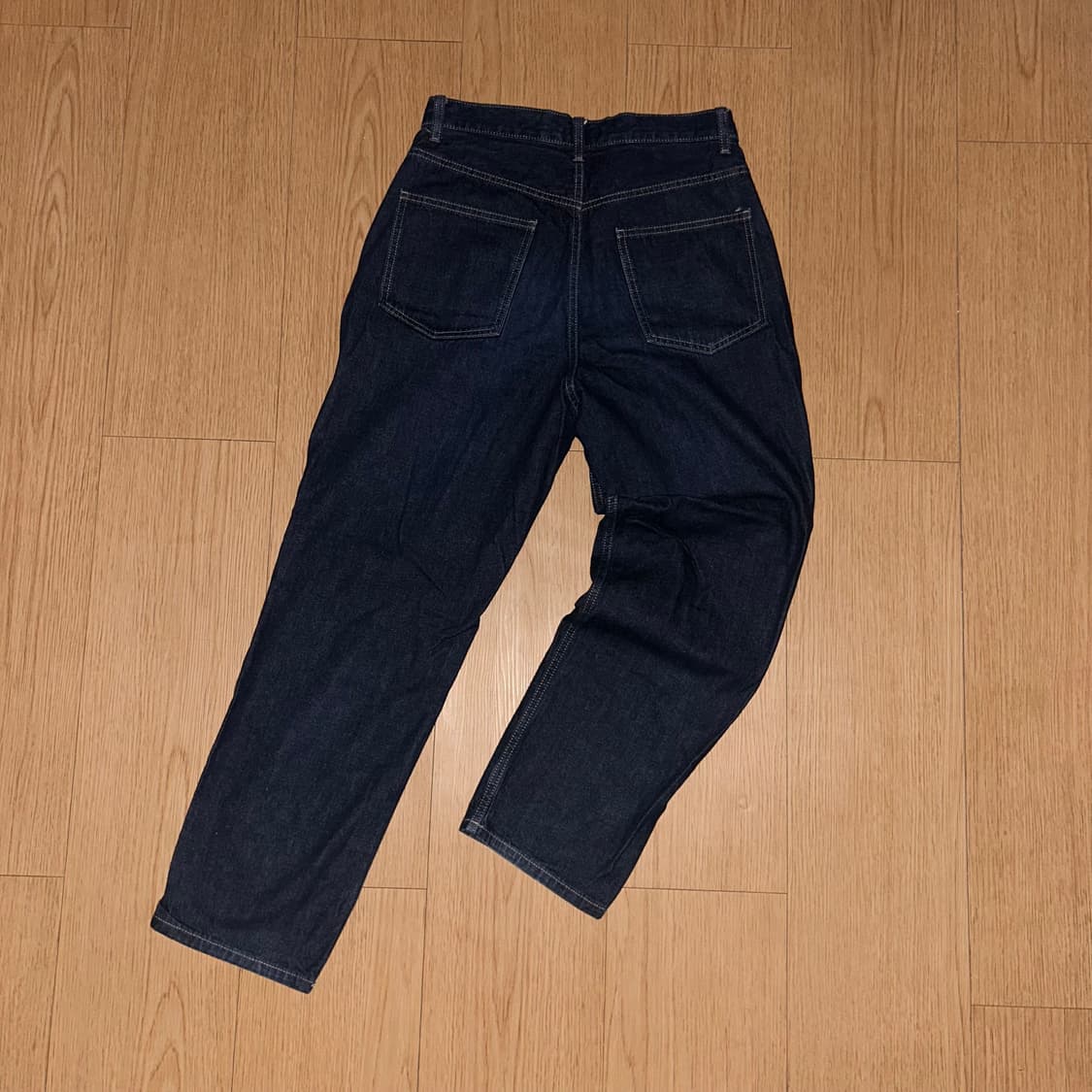 유니클로 와이드핏 진 블루 데님 444591 상품이미지7