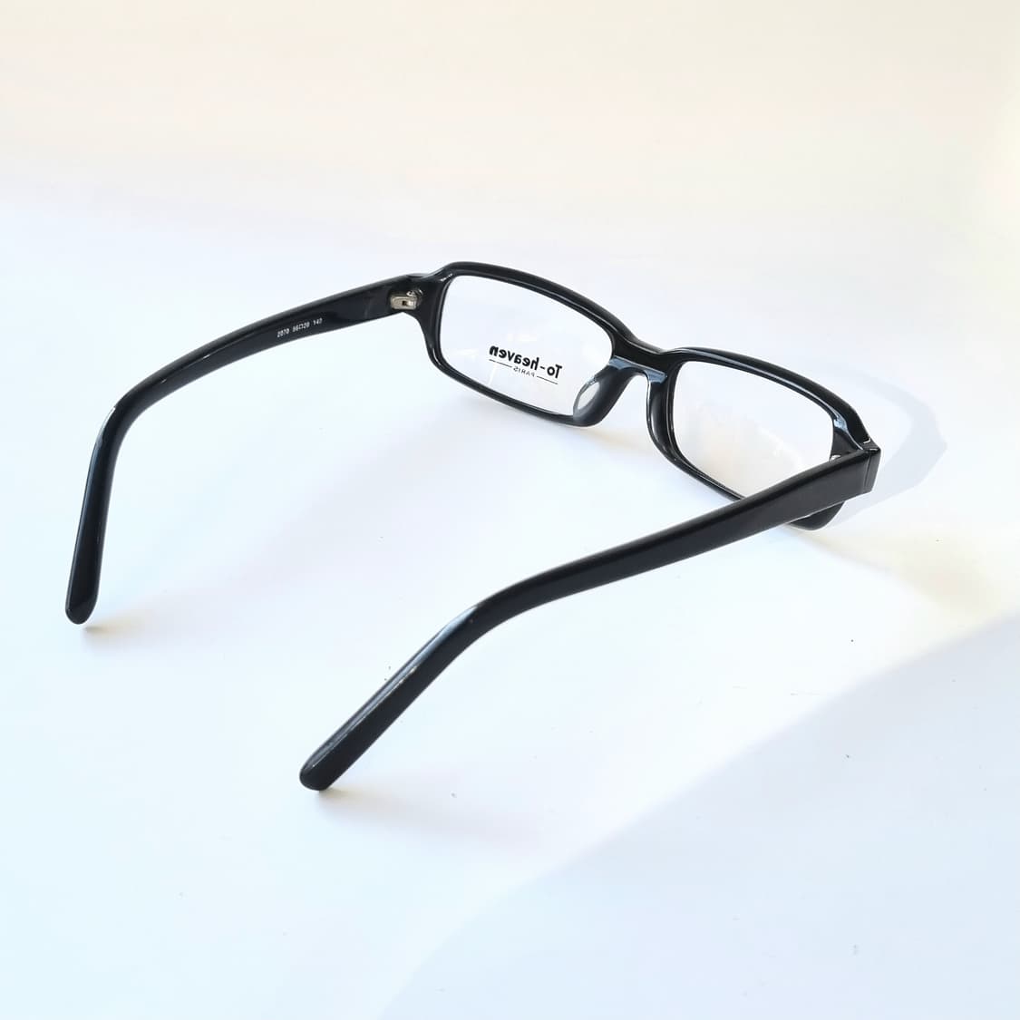 데드스탁 블랙 스퀘어 뿔테  빈티지 안경테 상품이미지7