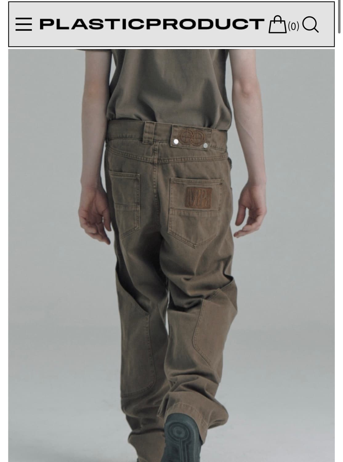 플라스틱 프로덕트 calf pocket pants 브라운 M 상품이미지1