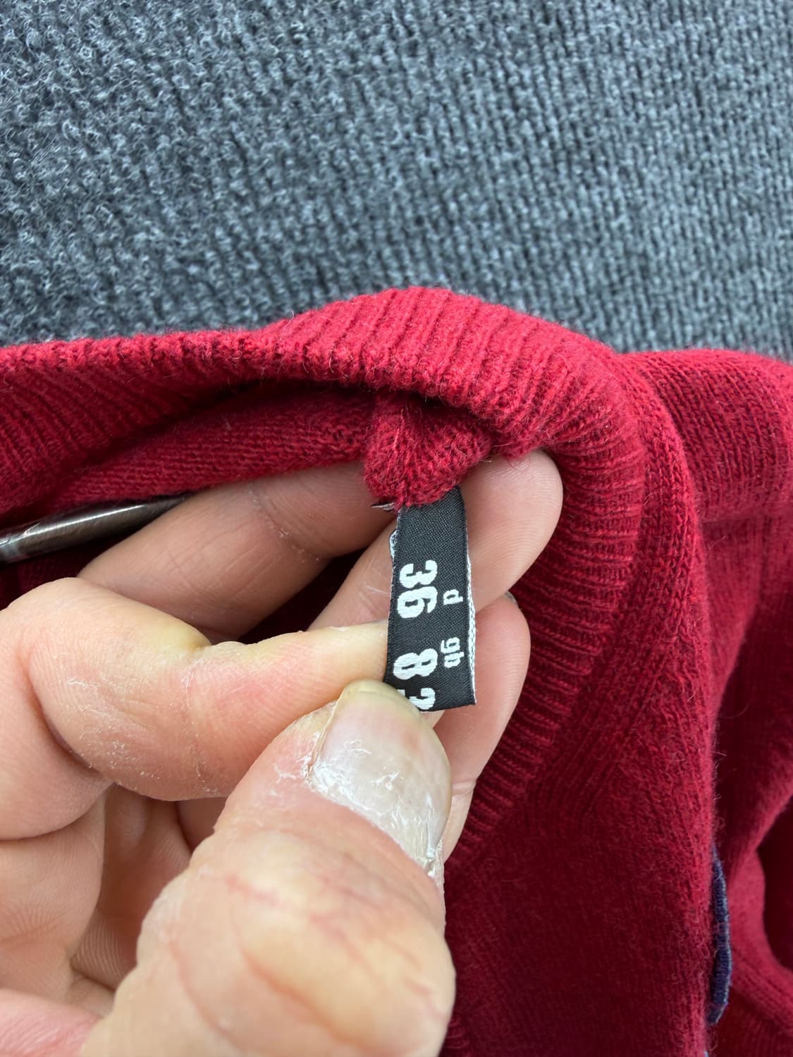 레더패치 울가디건 상품이미지5