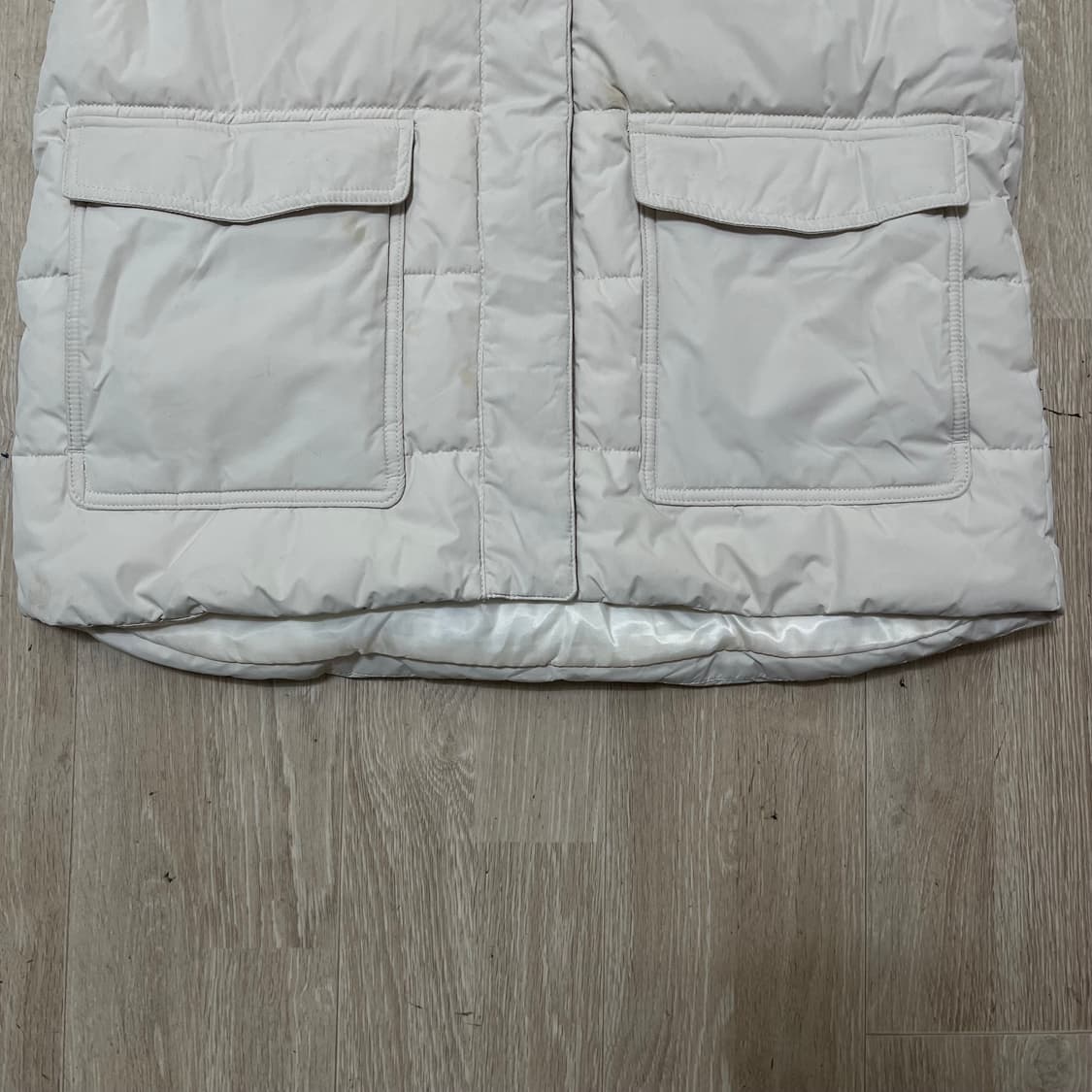 머렐 코듀로이 화이트 다운 패딩 조끼 L(100) 상품이미지4
