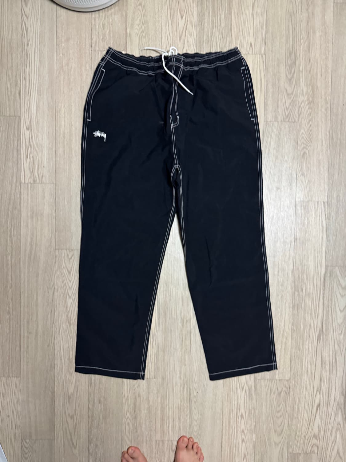 스투시 나일론 풀섬 비치 팬츠 블랙  상품이미지2