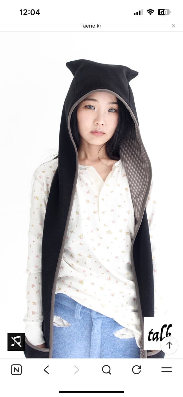 샵페어리 검정 모자 머플러 상품이미지1