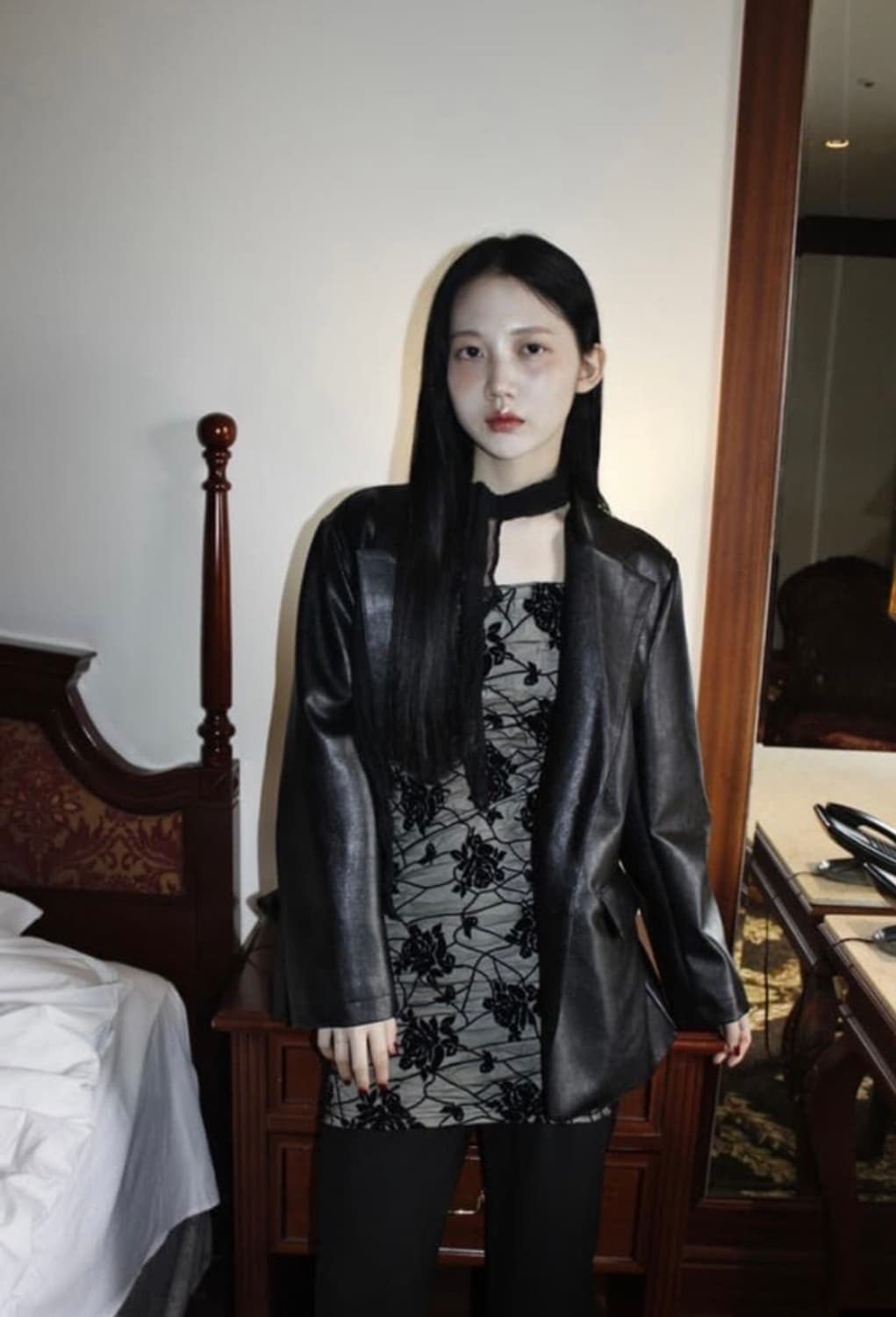 미애 Autmn Leather Jacket 가죽 자켓 상품이미지3