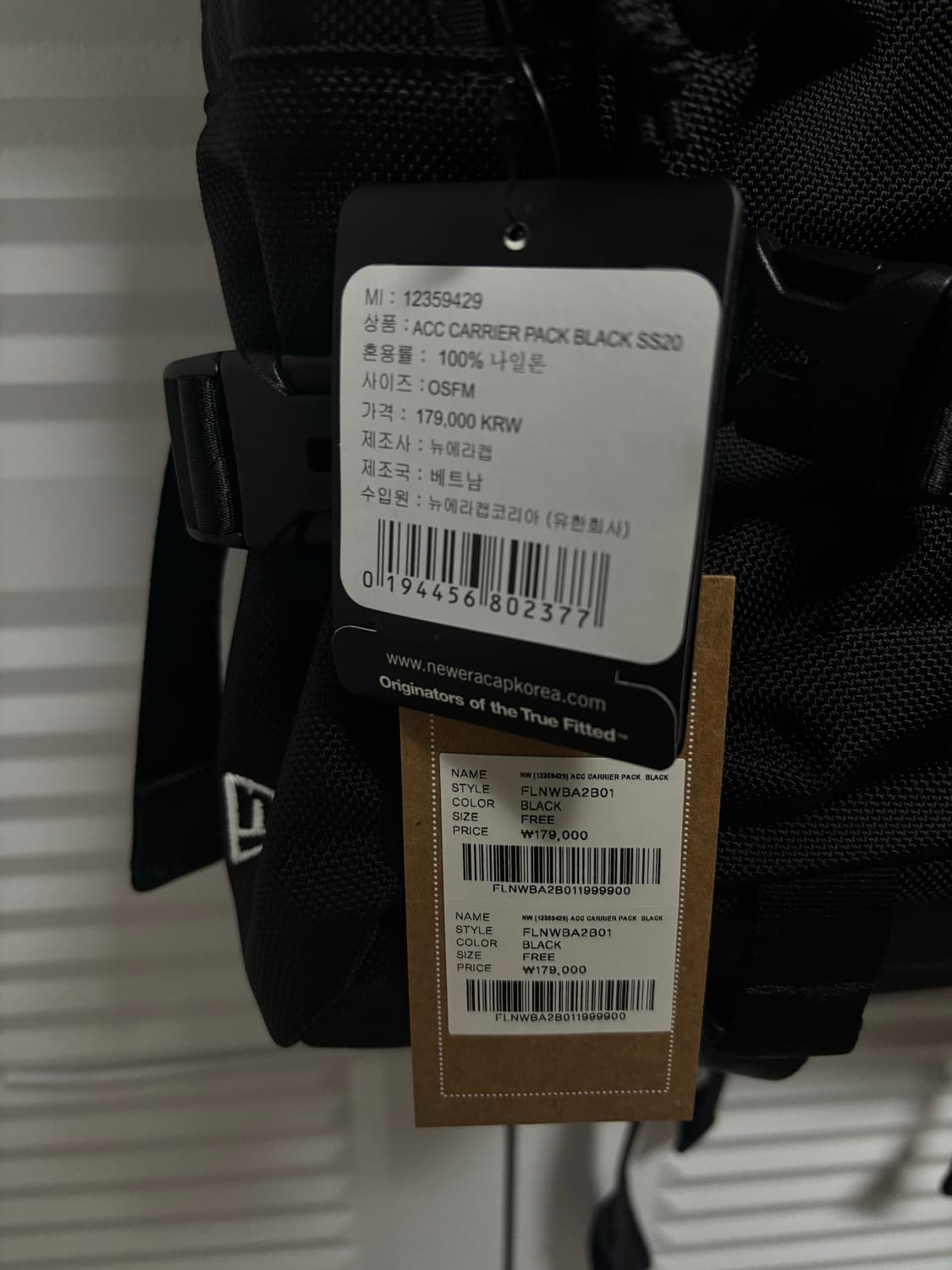 뉴에라 백팩 가방 (새상품) 상품이미지2