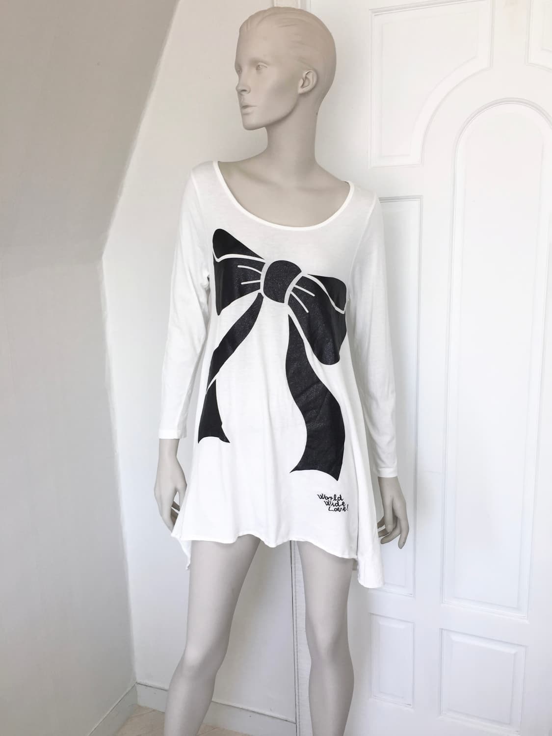 Big Bow Print flare one piece 상품이미지2