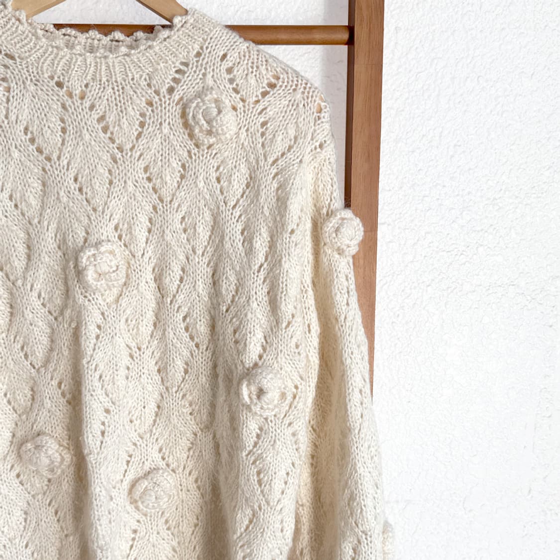 크림 포크로어 로즈 니트 상품이미지4