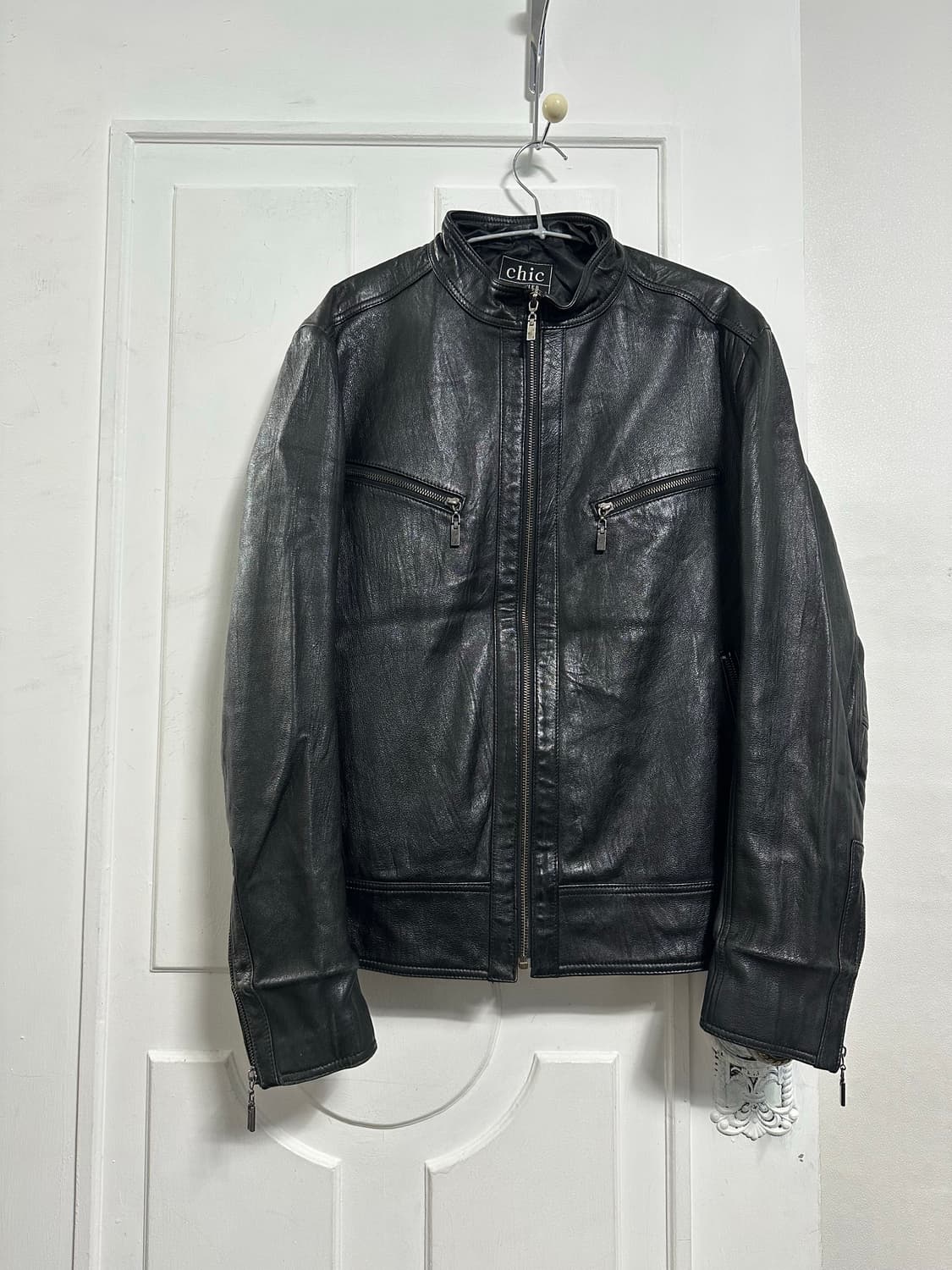 시크 램스킨 바이커자켓 상품이미지1