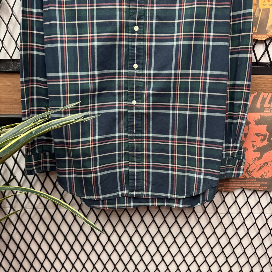 폴로 랄프로렌 멀티컬러 긴팔 체크 셔츠 그린 포니 로고 포인트 상품이미지4