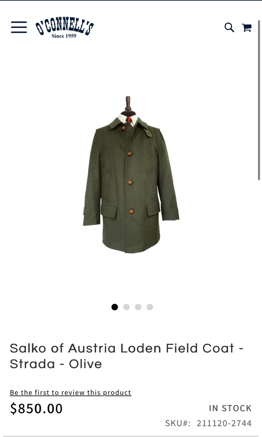 Salko 오스트리아 로덴 울 슈팅코트 상품이미지2