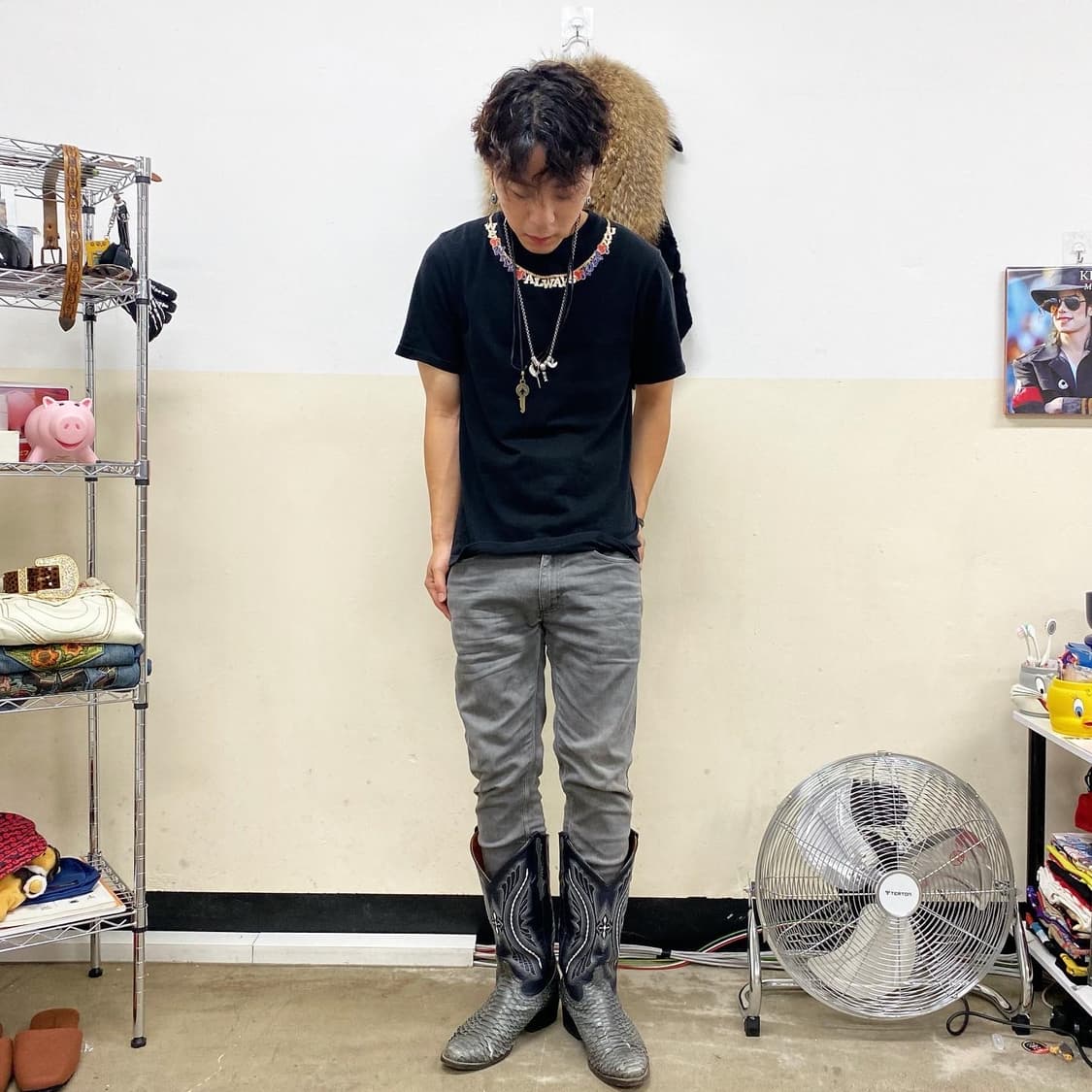 넘버나인 2003ss 아카이브 체인 프린팅 반팔 티셔츠 상품이미지2