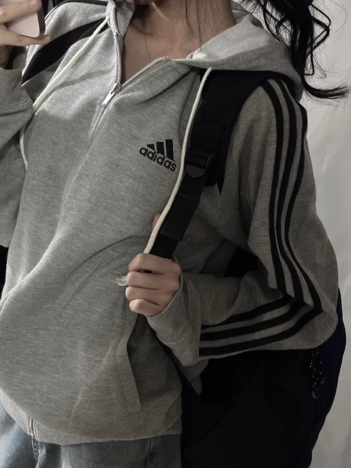 🐰아디다스 그레이 코튼 데일리 후드집업🪽 상품이미지6