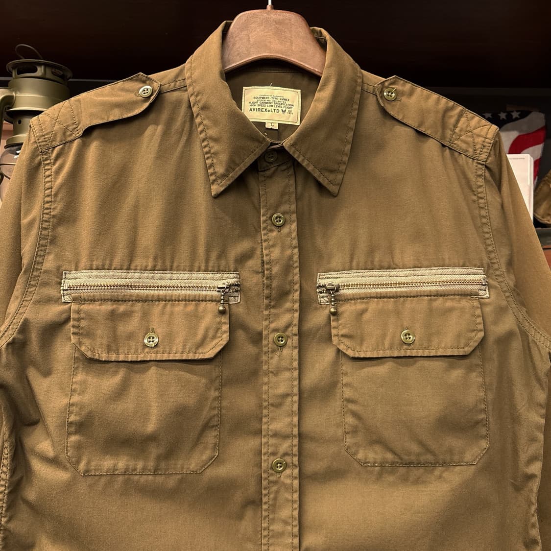 90s 아비렉스 U.S 에어포스 플라이트 셔츠자켓 백스텐실 N962 상품이미지3
