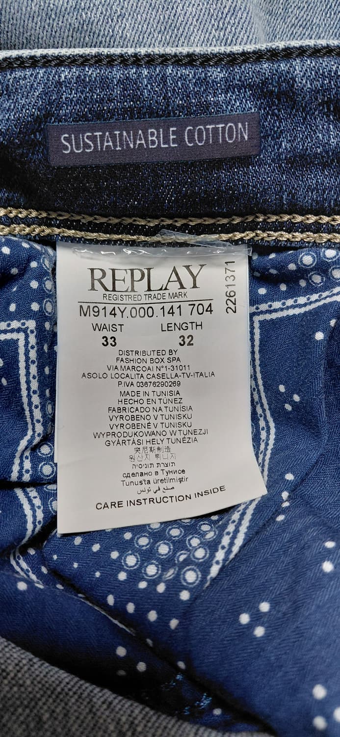 리플레이 REPLAY Anbass 청바지 33/32 상품이미지6