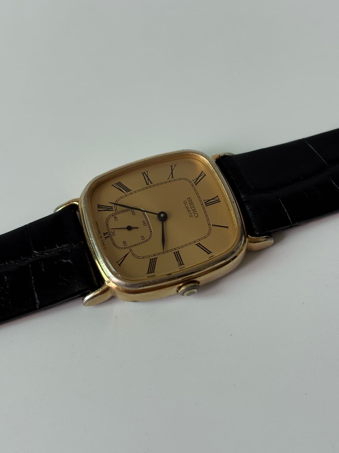 1980s Small Seconds Gold Square Quartz 상품이미지2