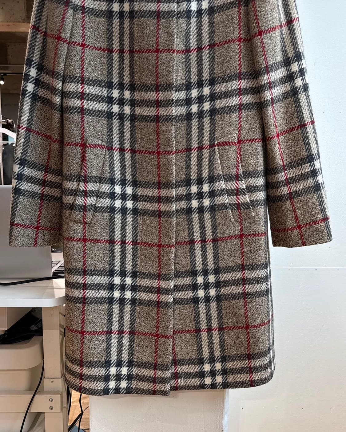 버버리 브라운 노바체크 울 코트  상품이미지6