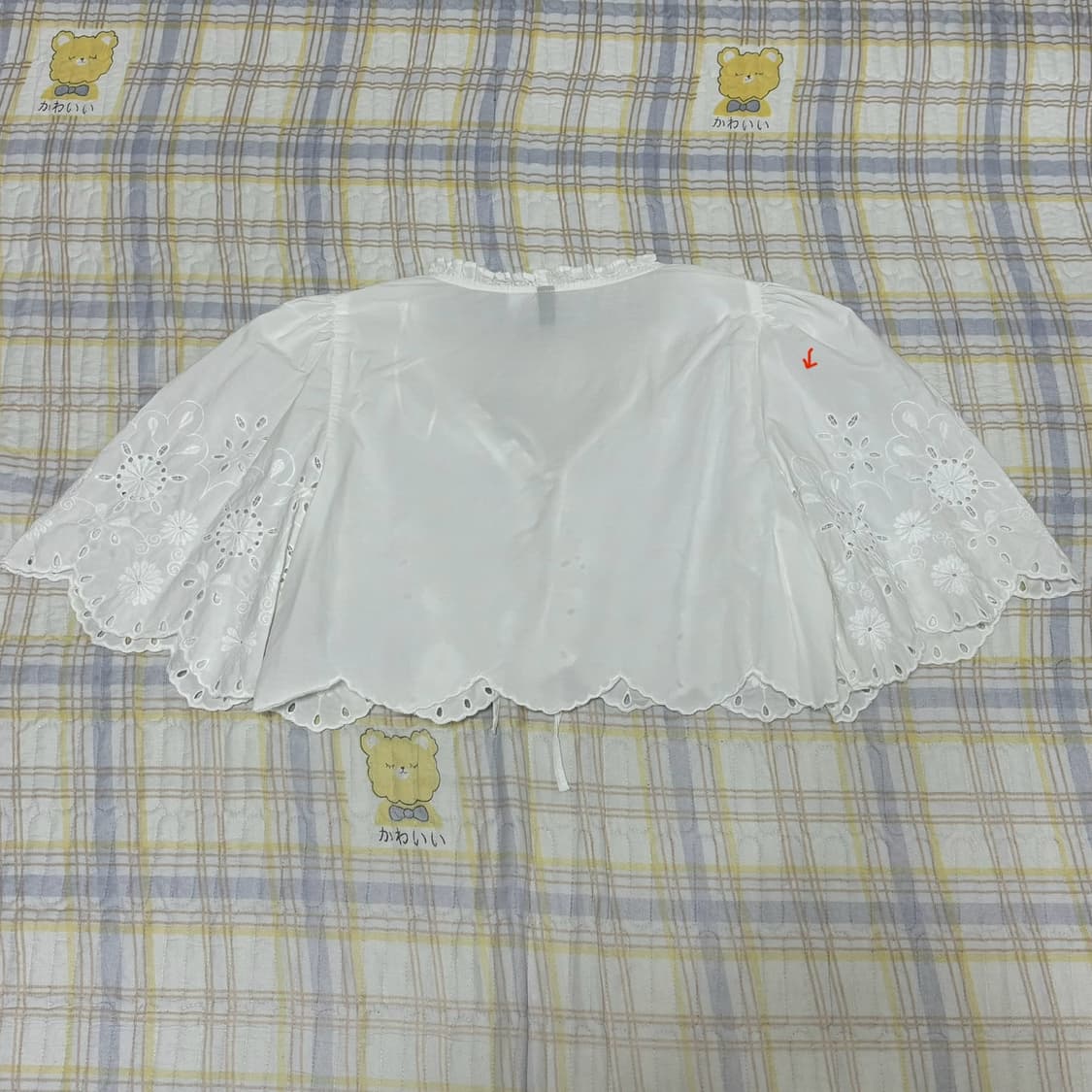 h&m 에이치앤엠 브로드리 앙글레즈 크롭트 블라우스 (새상품) 상품이미지6