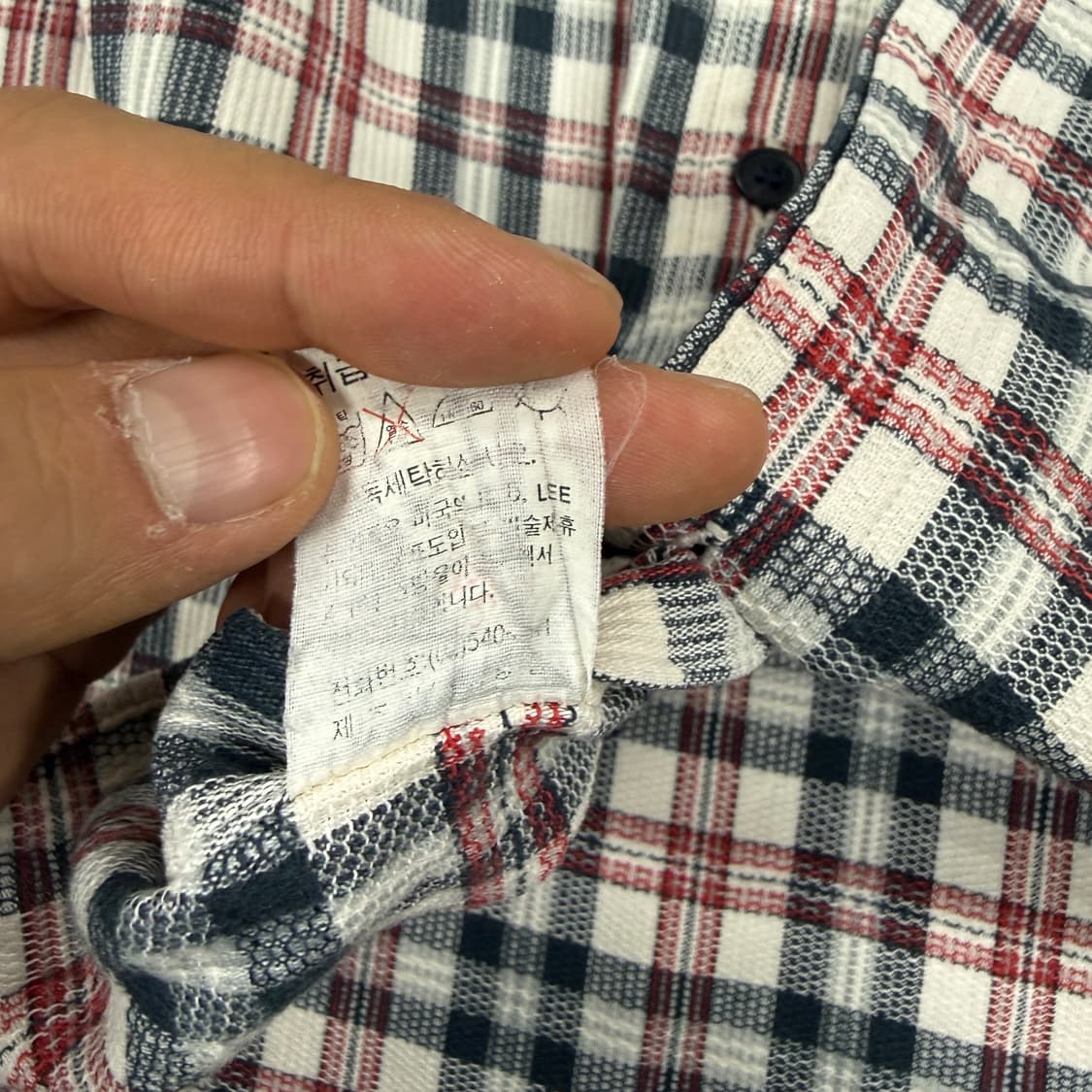 (L)90s 리 Lee 투포켓 체크셔츠 상품이미지4
