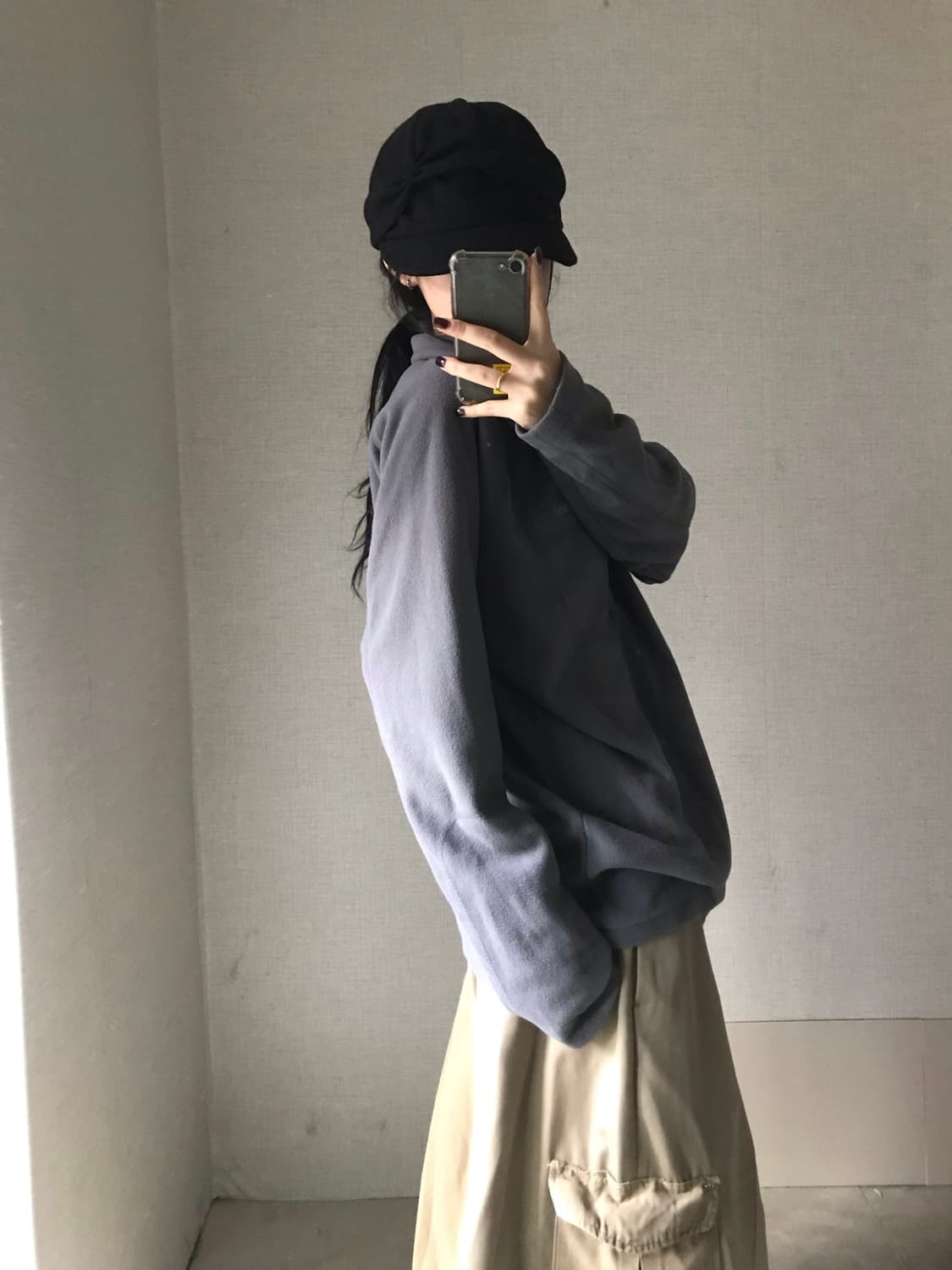 콜롬비아 오버핏 후리스 반집업 상품이미지4
