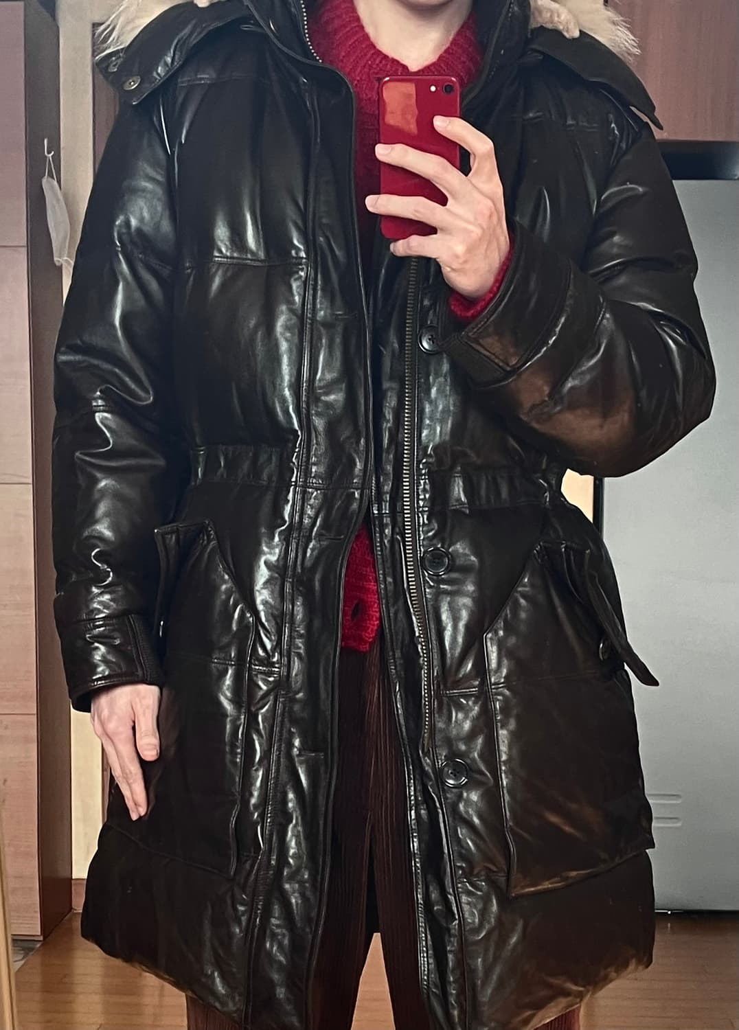 톰포드 가죽 롱패딩 상품이미지3