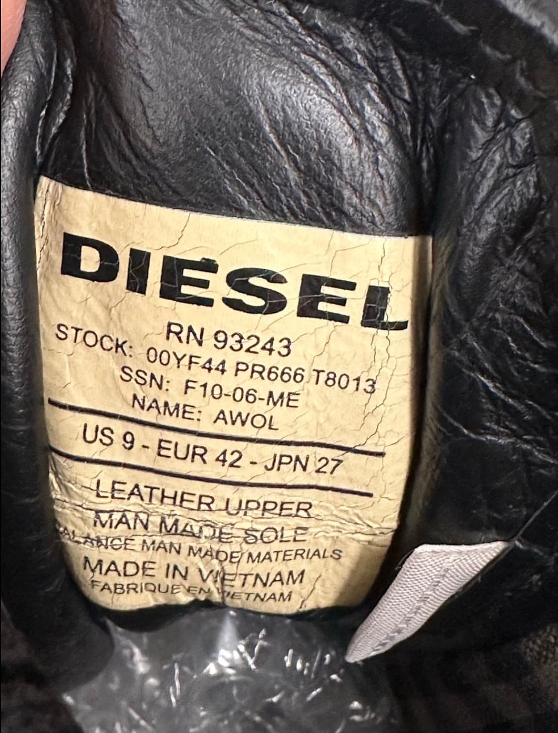 Diesel AWOL 블랙 워커 부츠 270 상품이미지9