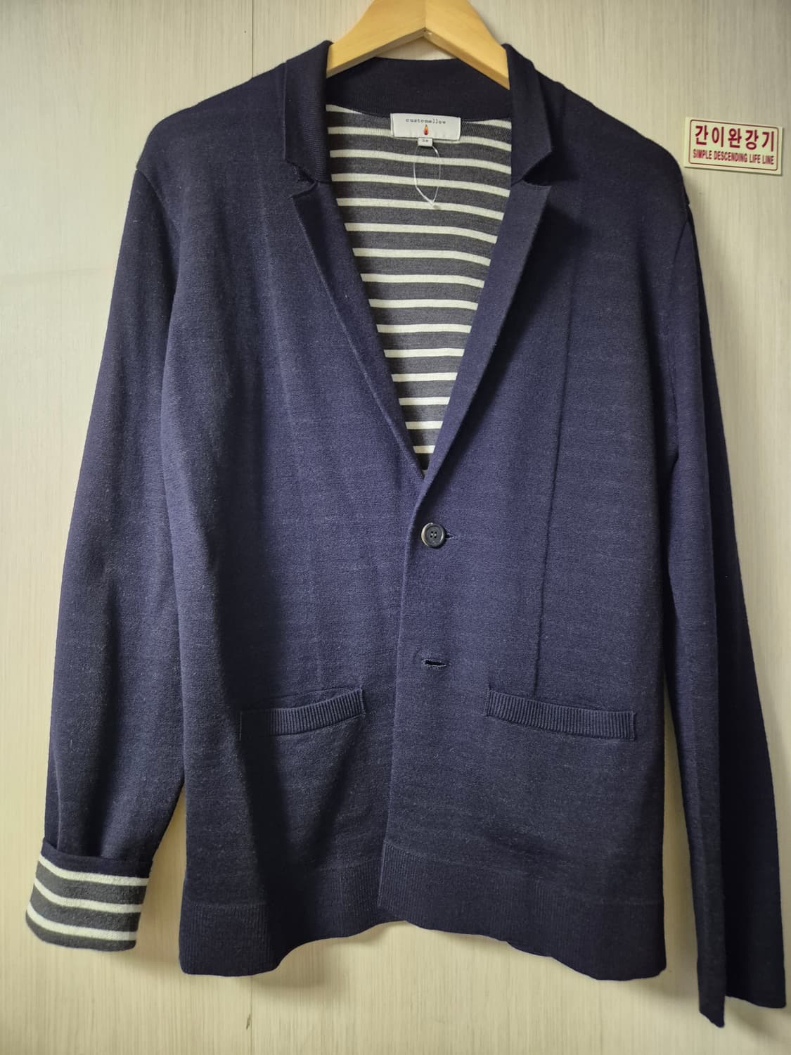 커스텀멜로우 네이비 니트 가디건 38사이즈 상품이미지2