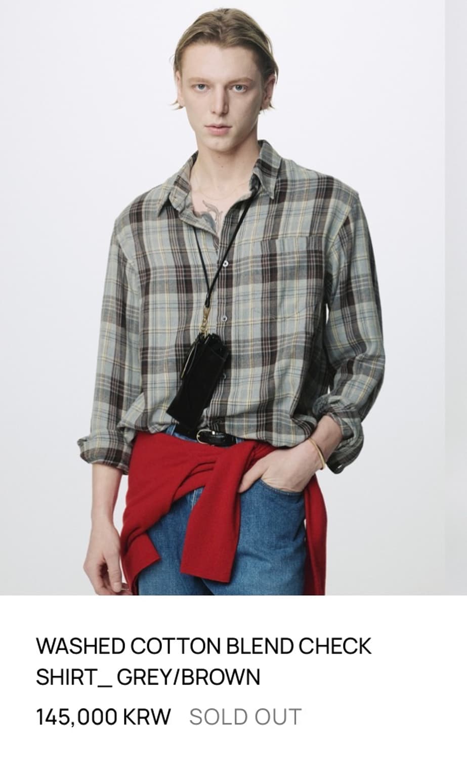 26SS 토니웩 코튼 블랜드 체크 셔츠 XL 상품이미지1