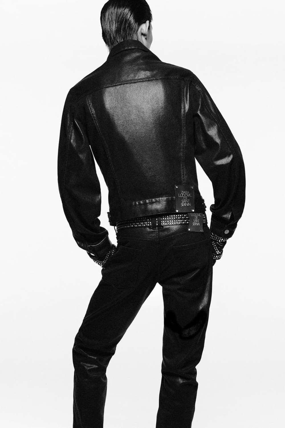 ZARA X LUDOVIC DE SAINT SERNIN 블랙 왁스 코팅진 상품이미지6