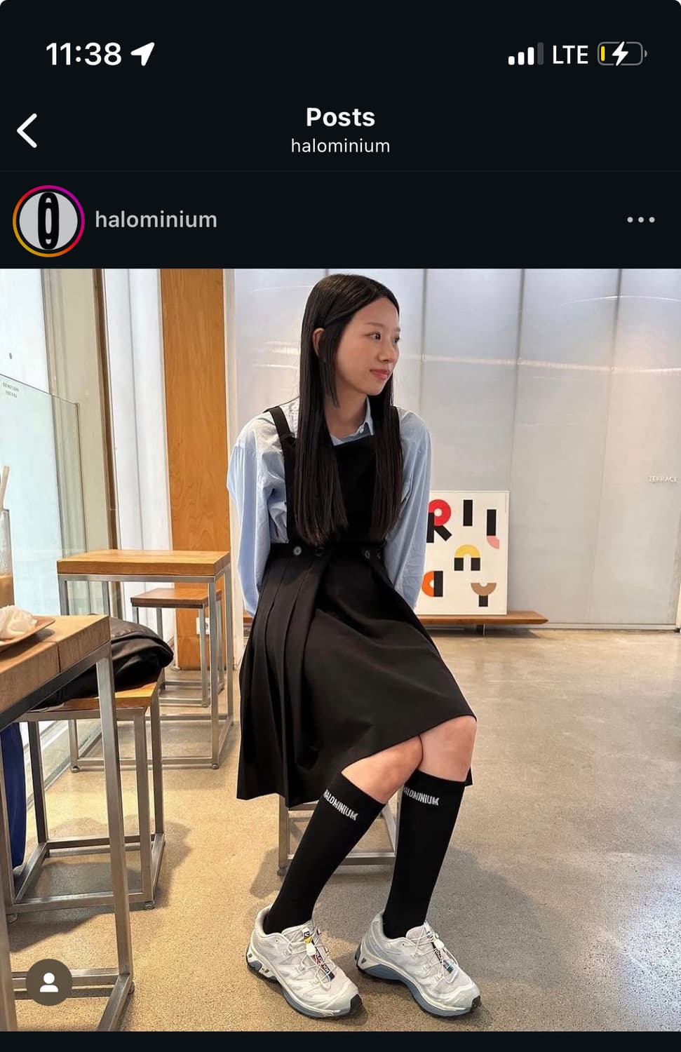 할로미늄 스쿨 드레스 블랙 상품이미지2