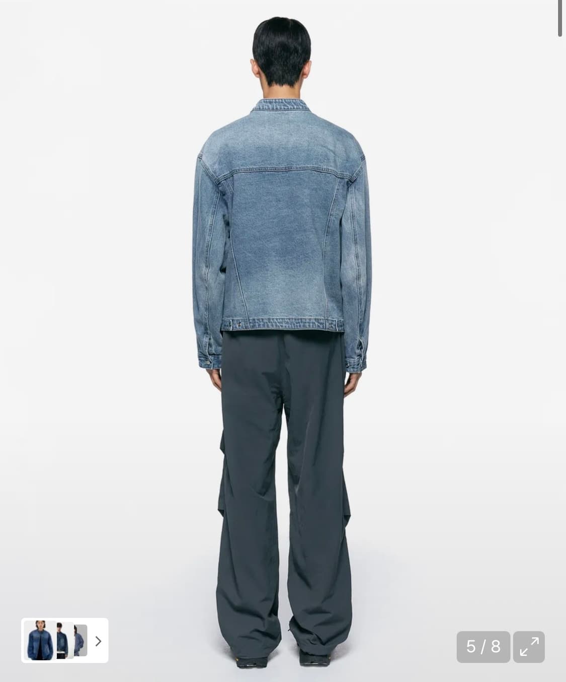 인사일런스 브러시드 데님 레이서 자켓 블루 s 상품이미지2