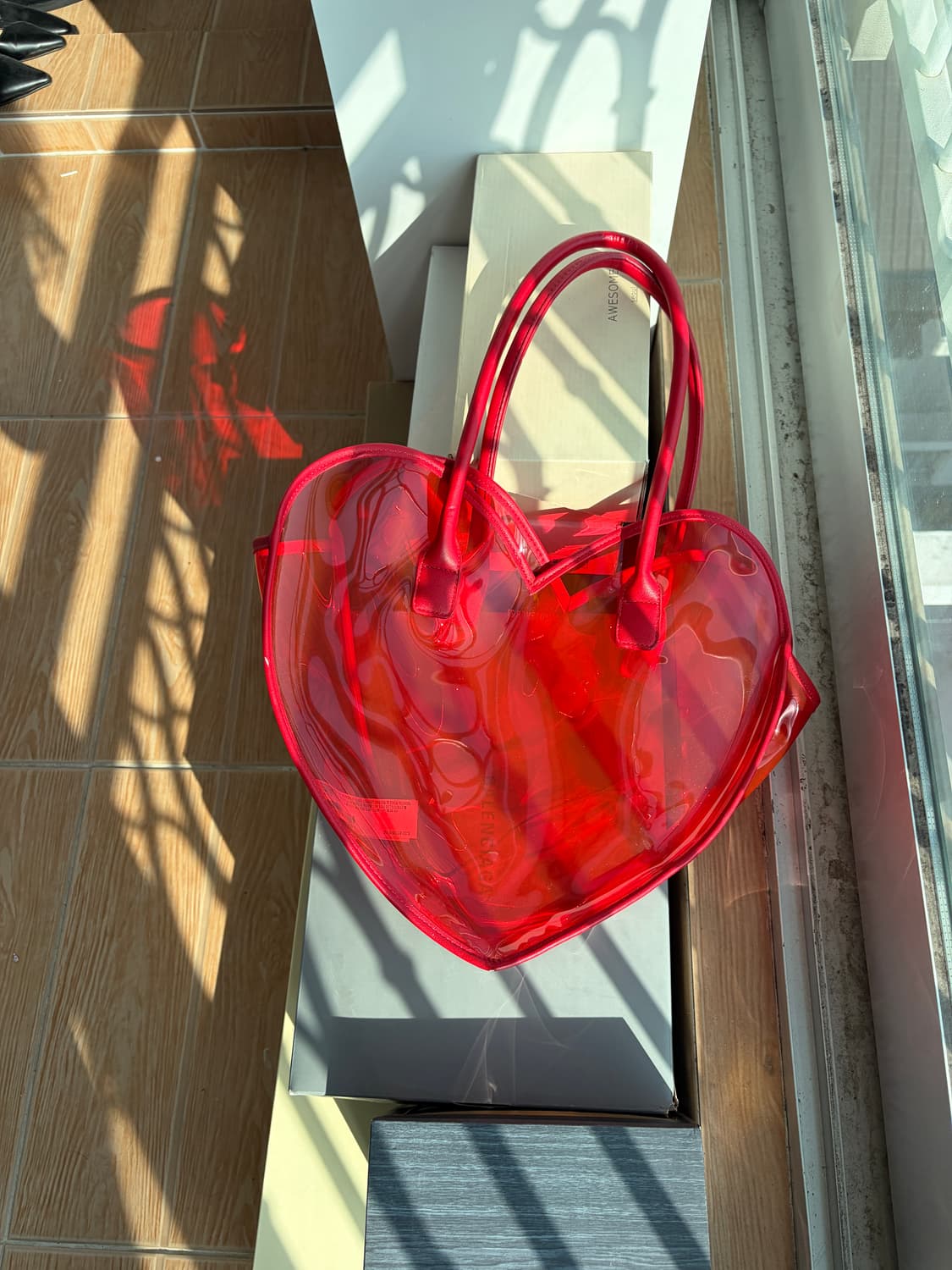 포에버21 하트 PVC 비치백 숄더백  상품이미지5