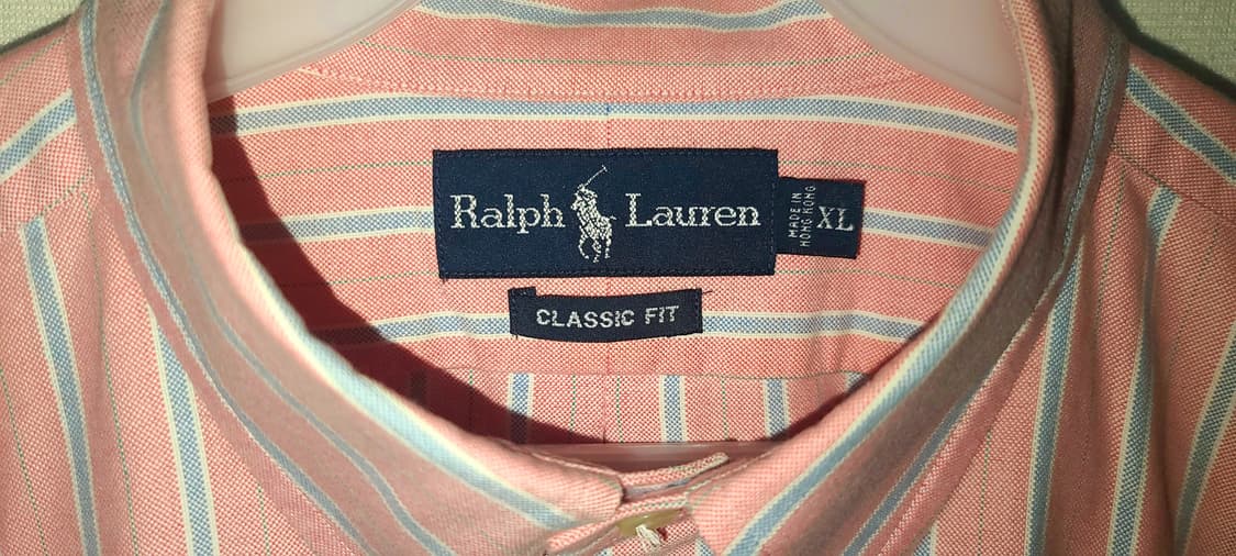 폴로 랄프로렌 핑크 스트라이프 PK셔츠(XL) 상품이미지4
