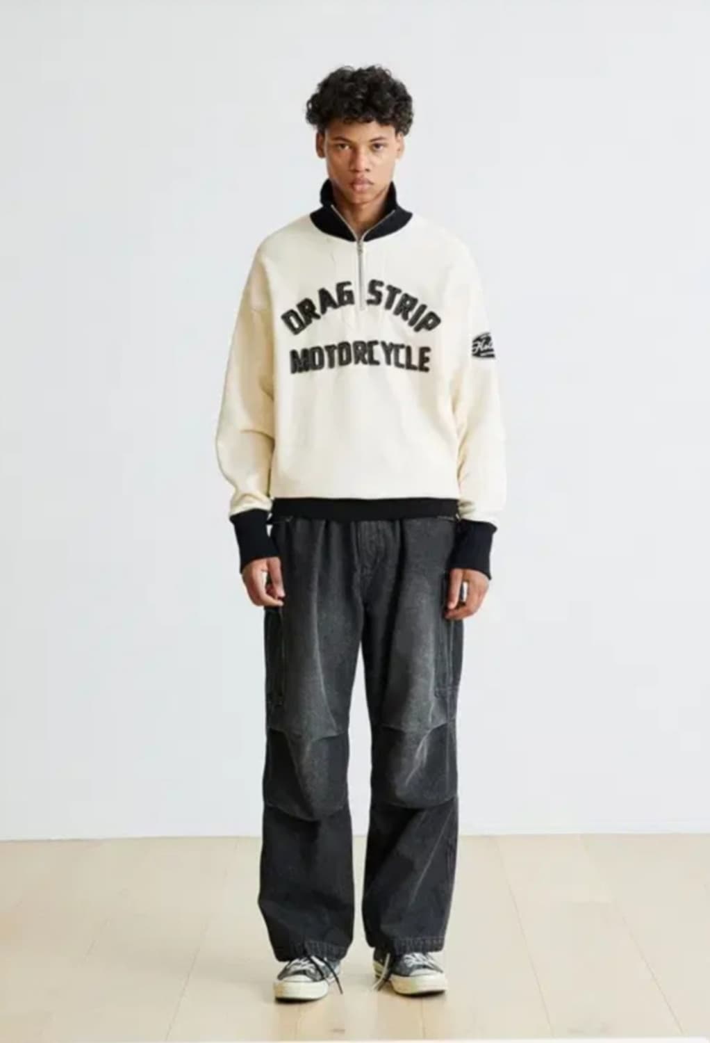 💥아웃스탠딩 하프 스웻셔츠 아이보리 (M) 
 상품이미지9