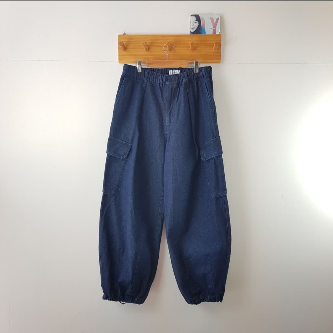 레이지블루 데님 밀리터리 카고팬츠 상품이미지3