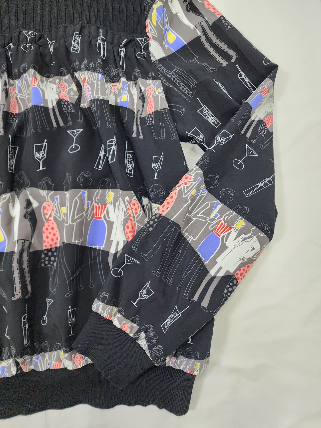 샤틴 패턴 니트 블라우스 상품이미지5