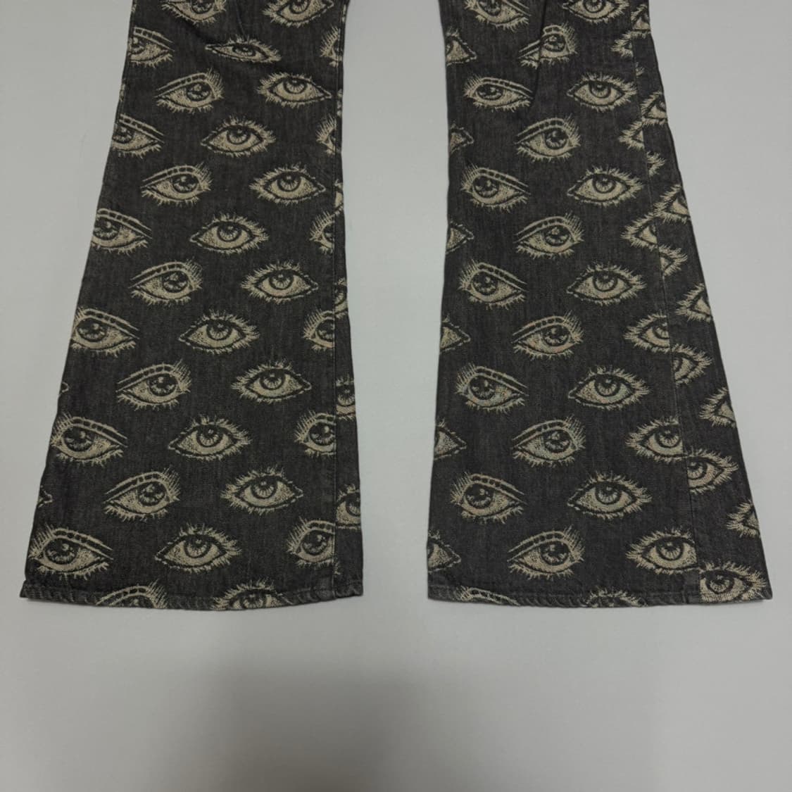 캐피탈(KAPITAL) 블랙컬러 스픽 이지 오카벨보 플레어 팬츠(34) 상품이미지8