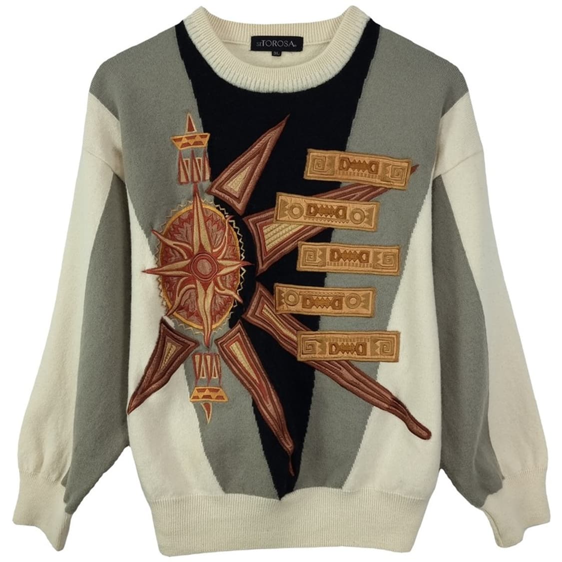 [일본빈티지] 에스닉 패턴 빈티지 루즈핏 니트 M18900 상품이미지2