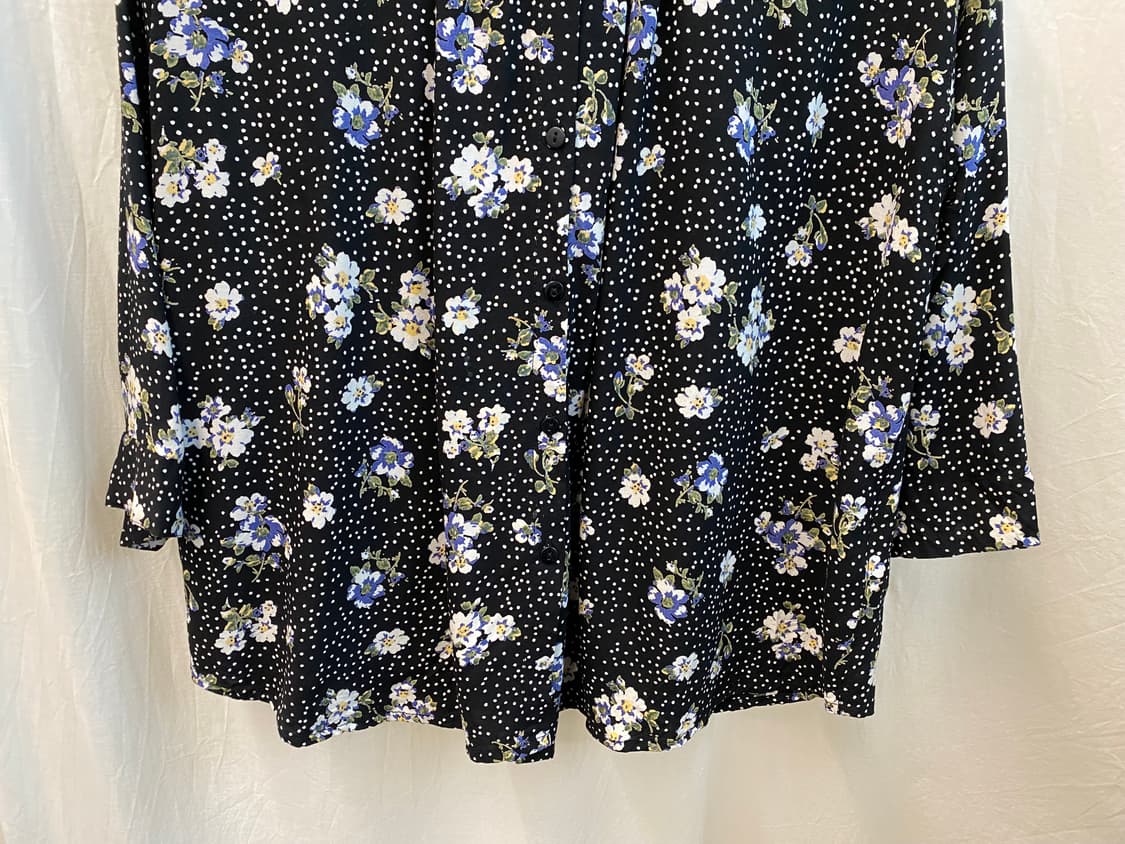 플라워패턴 6부 블라우스(M) 상품이미지5