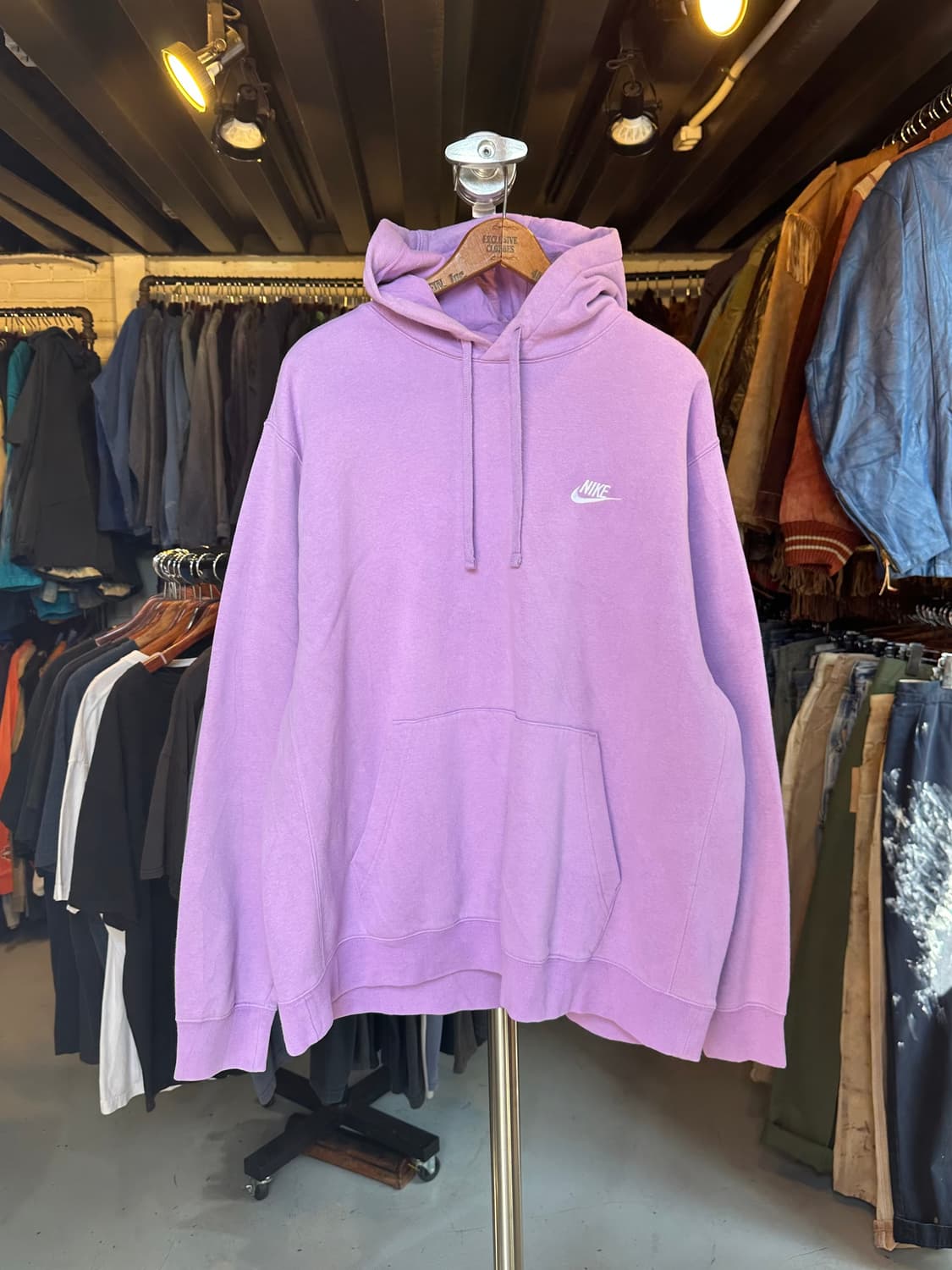 Old 나이키 스우시 리버스위브 스웻 후드 상품이미지1