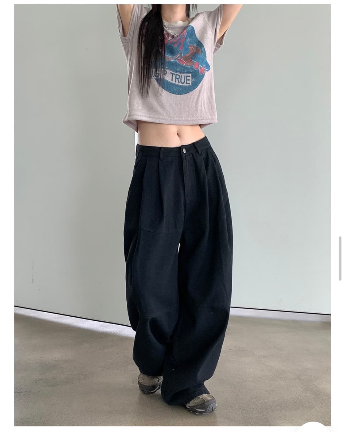 데일리쥬 made 칼리디 절개 핀턱 코튼 와이드팬츠 상품이미지1