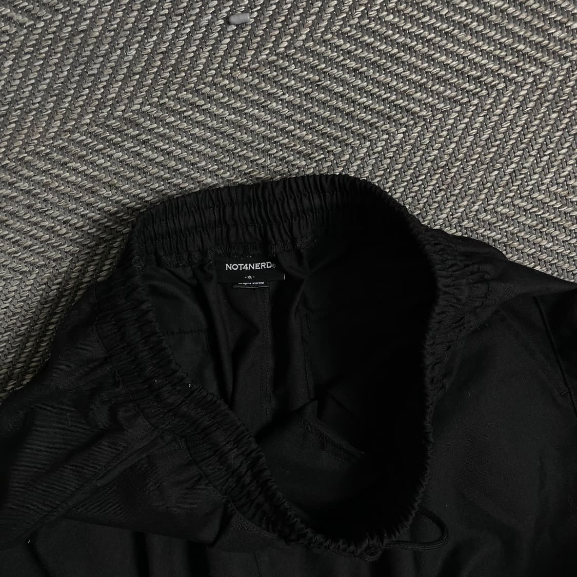 낫포너드 와이드 카고 스트링 팬츠 블랙y 4960 상품이미지6