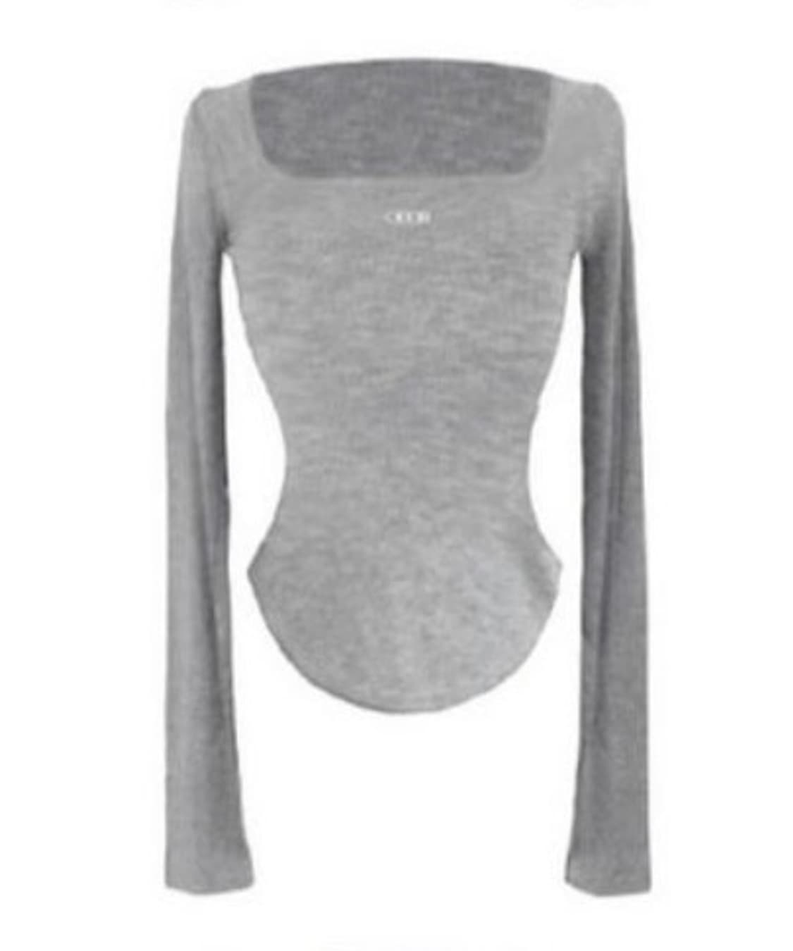 ODOR 오도어 스퀘어넥 롱 슬리브 그레이 새상품 상품이미지1