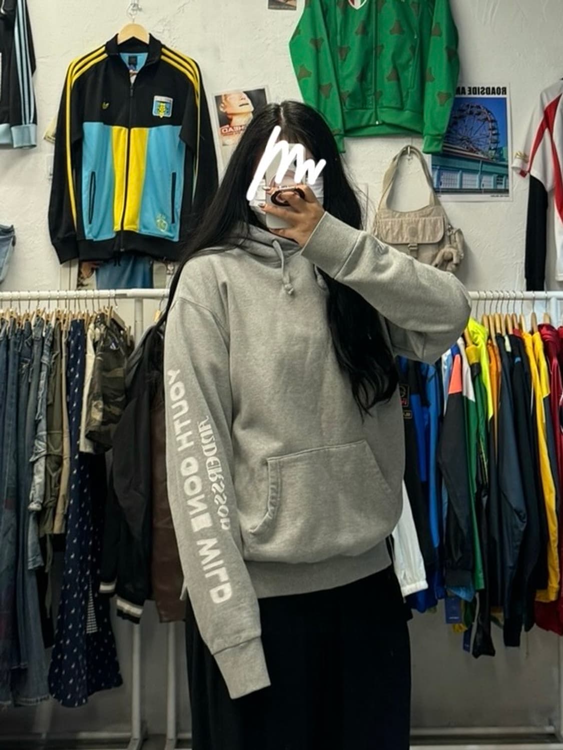앤더슨벨 영 와일드 그레이 후드티 XL 상품이미지1