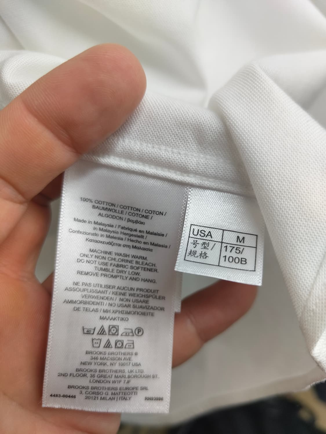 M) 브룩스브라더스 리젠트핏 화이트셔츠 팝니다 상품이미지5